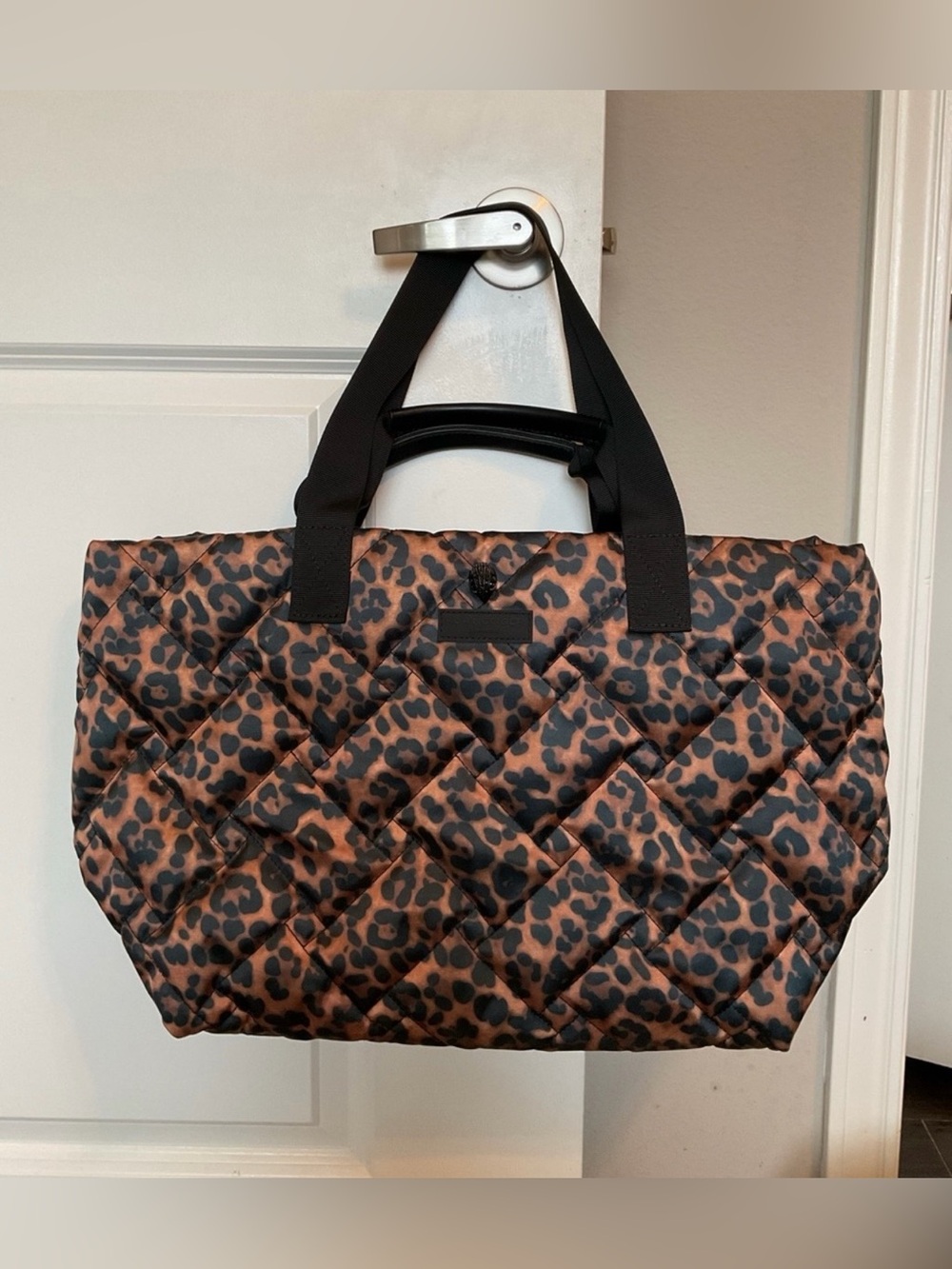 Kurt Geiger Quilted Leopard Print Tote Bag